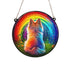 Pomeranian Rainbow Bridge Stained Glass Effect Suncatcher